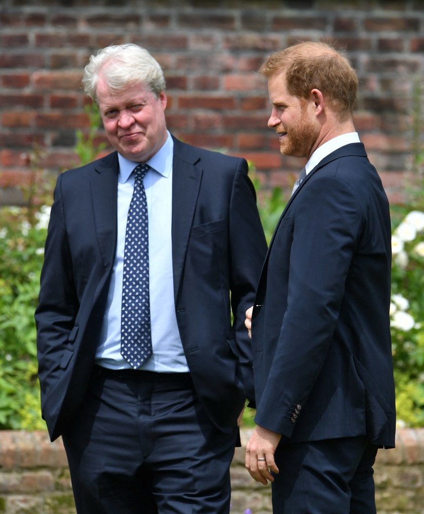 Prince Harry and Earl Spencer in 2021. 