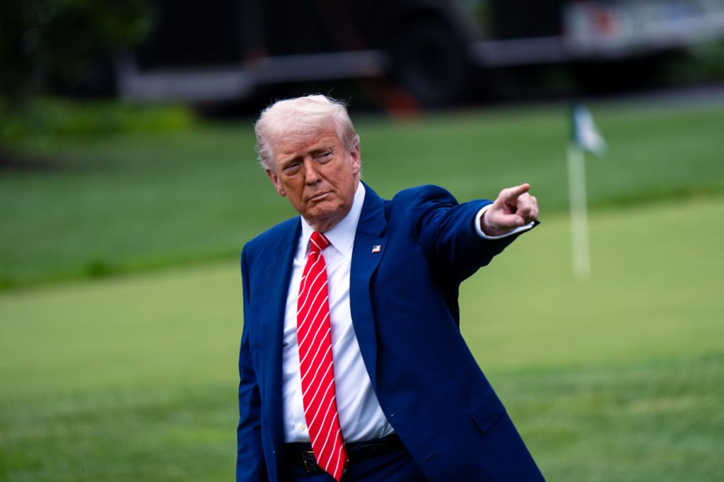 President Donald Trump departs the White House for a trip to Pennsylvania on May 30, 2025.