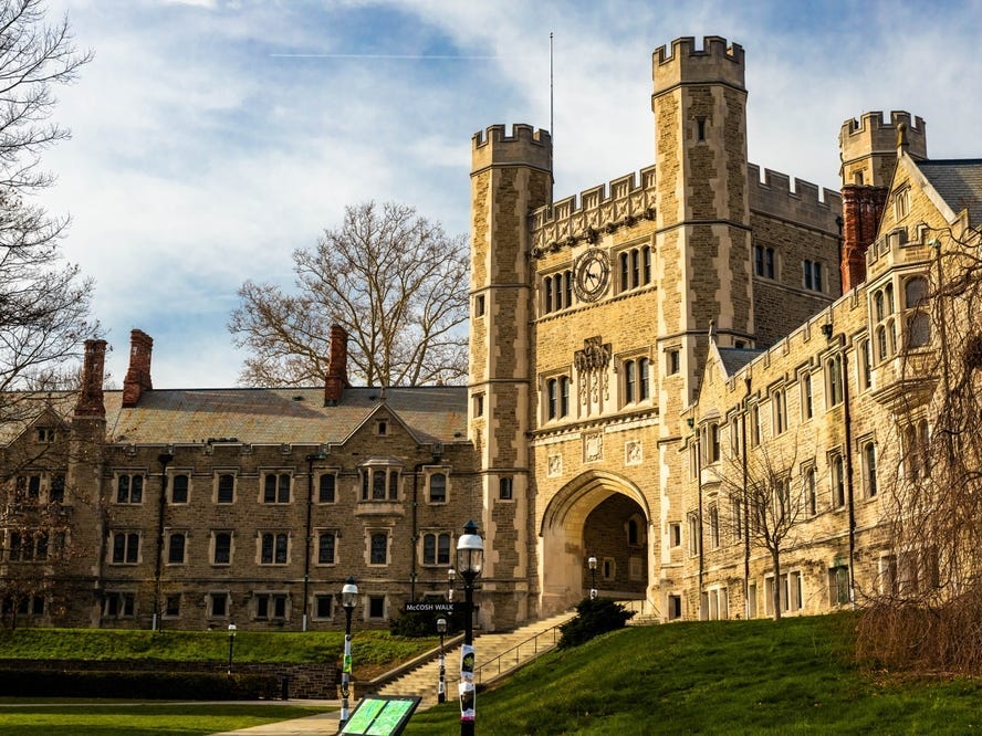 Blair Hall at Princeton University in springtime.
