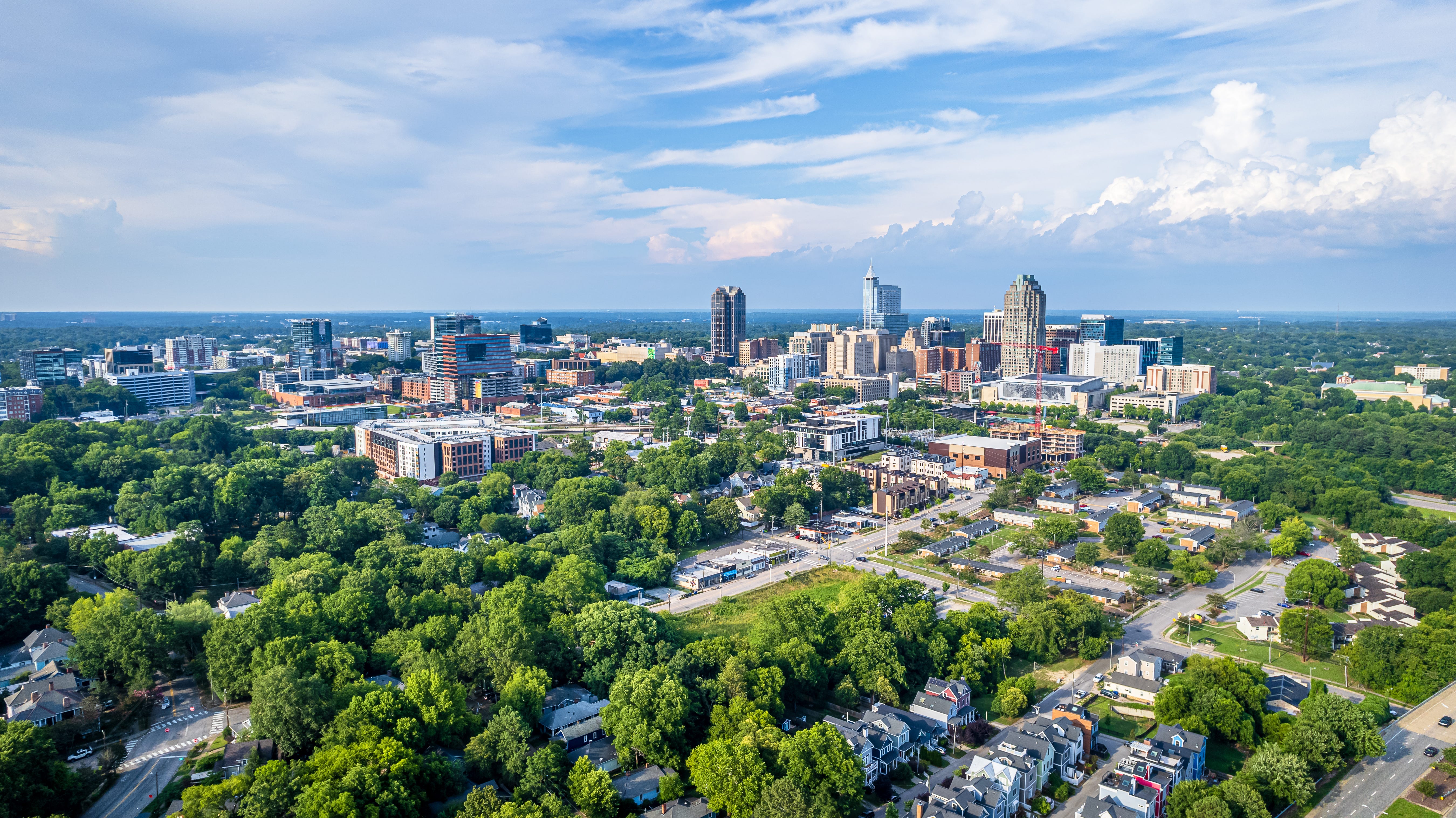 An overview of Raleigh, North Carolina.