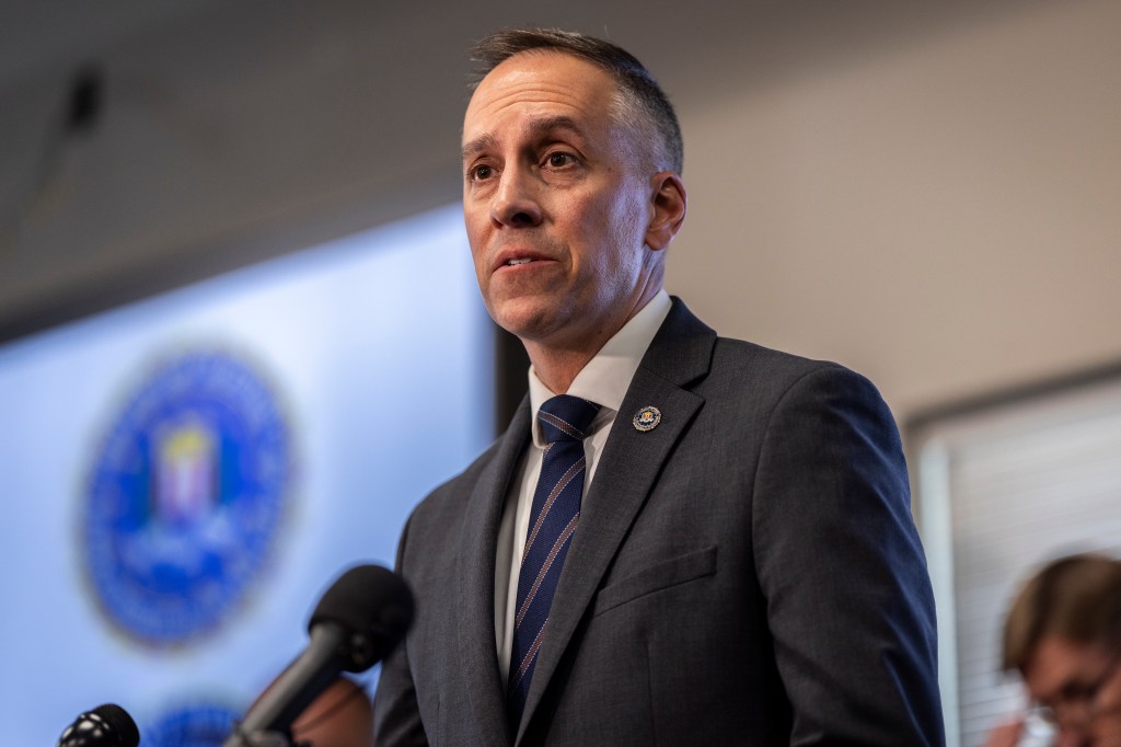 FBI Special Agent in Charge Mark Michalek at a press conference.