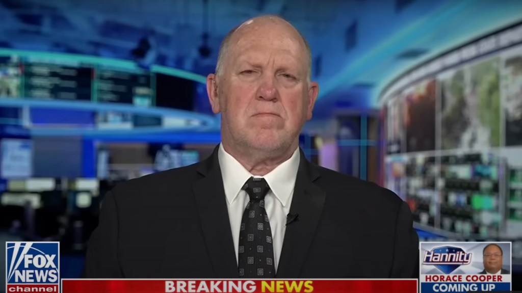Tom Homan in a Fox News interview with Sean Hannity.