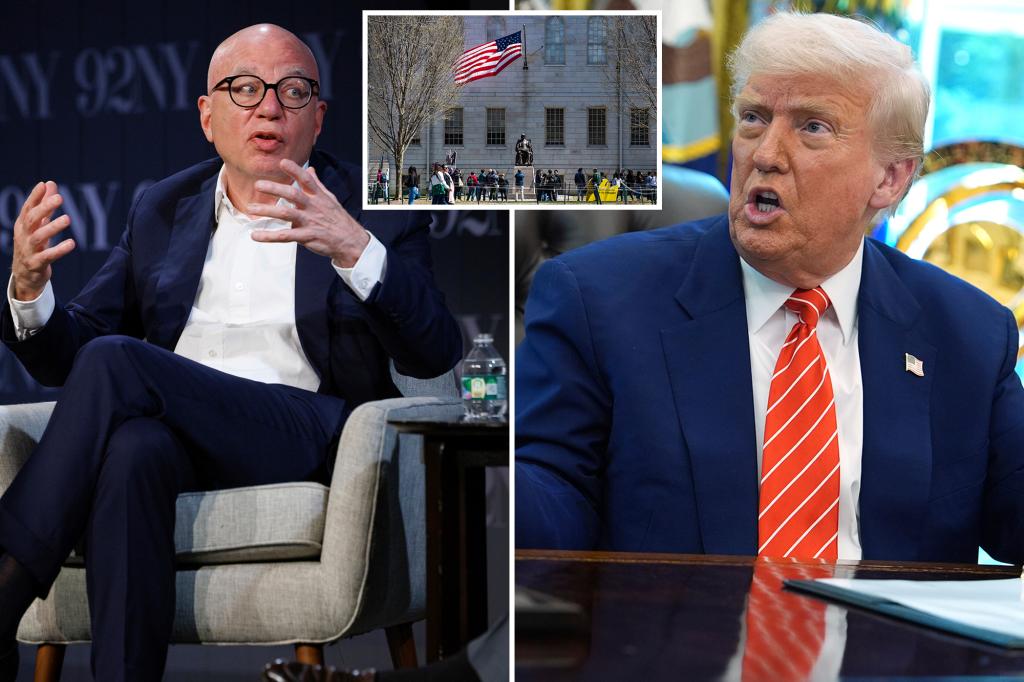 Trump blasts reporter’s ‘totally FALSE’ rumors about Harvard University grudge