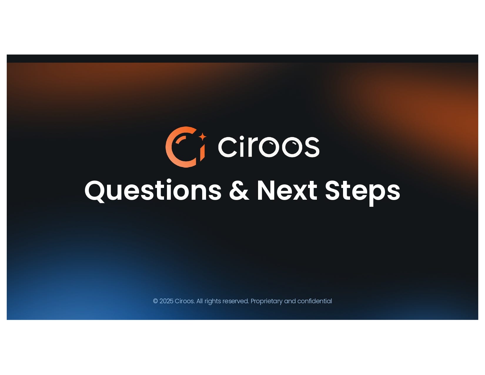 Ciroos pitch deck