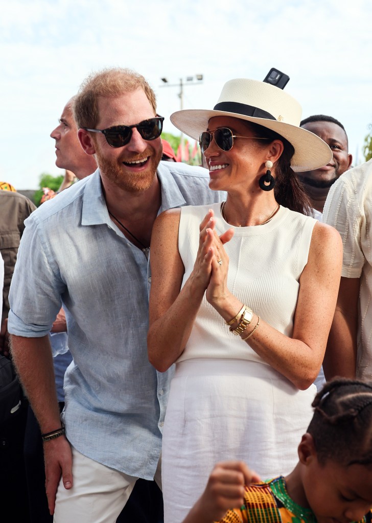 Prince Harry and Meghan Markle in Colombia in August 2024