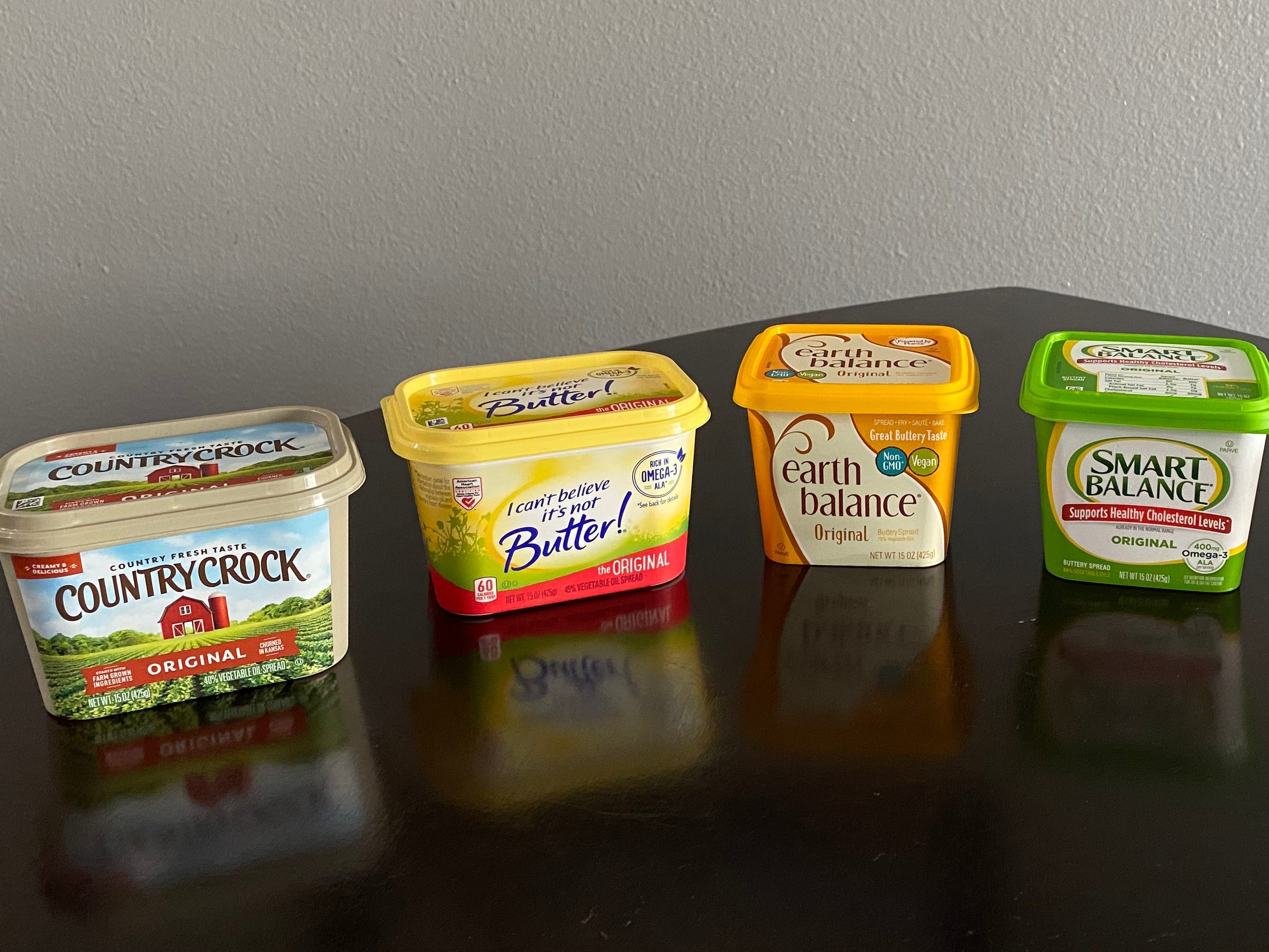 five buttery spread lined up