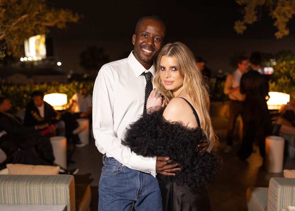 Jessica Simpson with Vas J Morgan at a charity event in West Hollywood