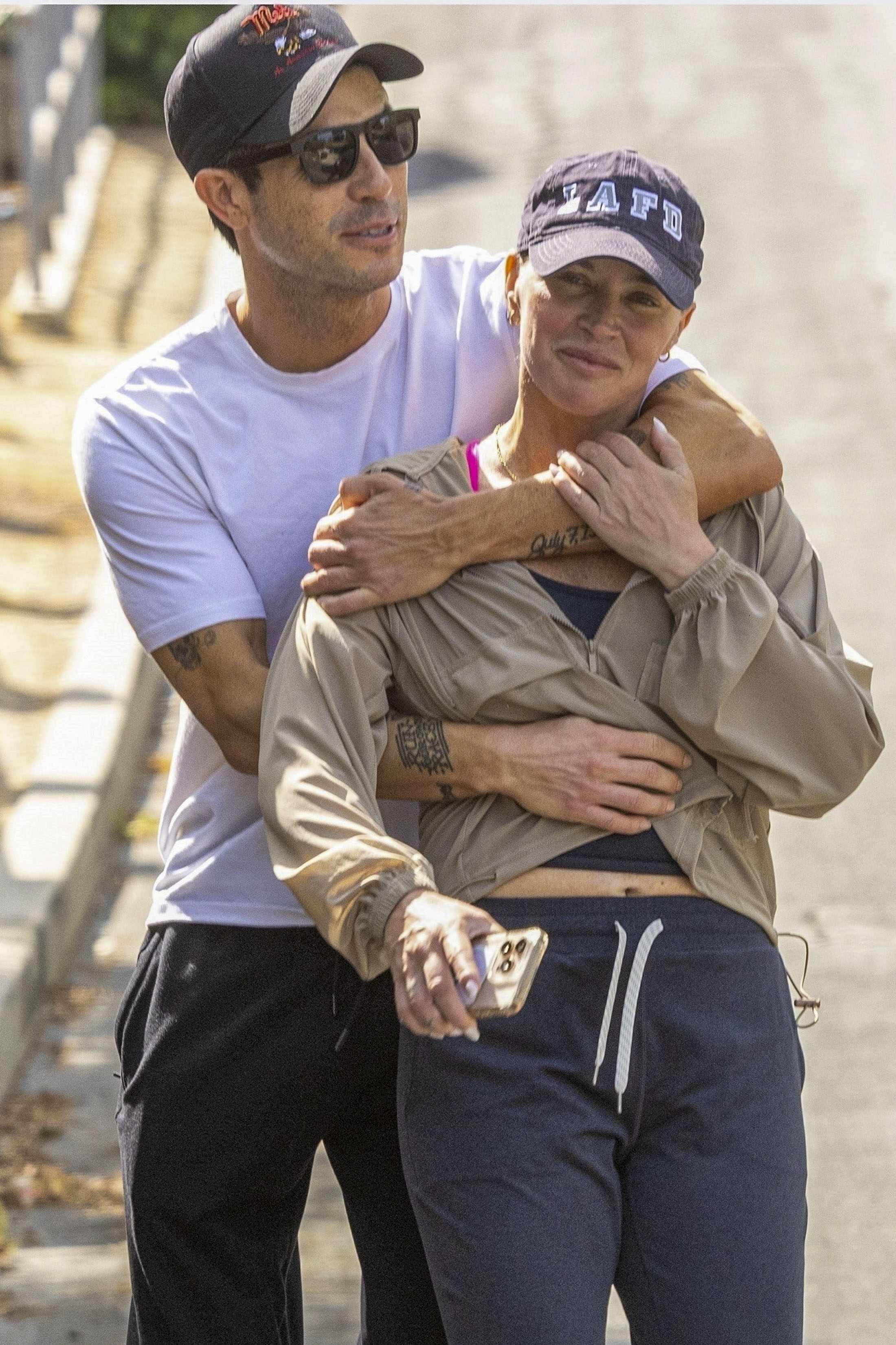 Teddi Mellencamp and rumored boyfriend on a stroll