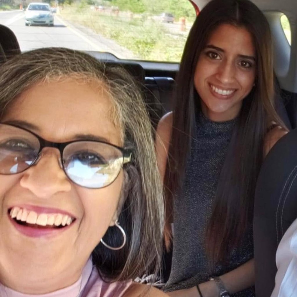 Two women in a car.