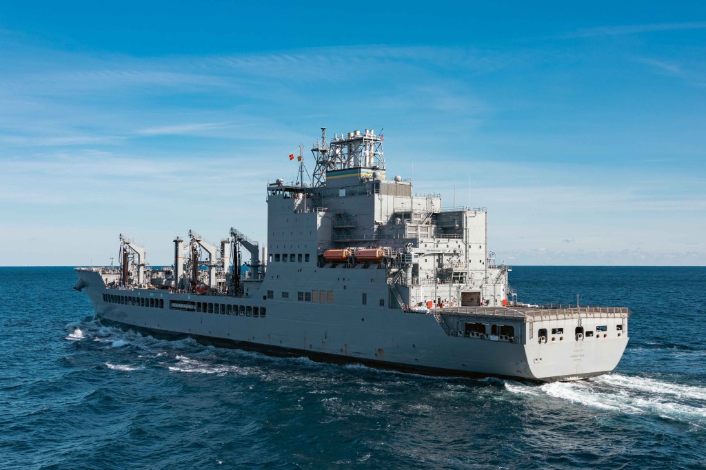 USNS Harvey Milk (T-AO-206) at sea.
