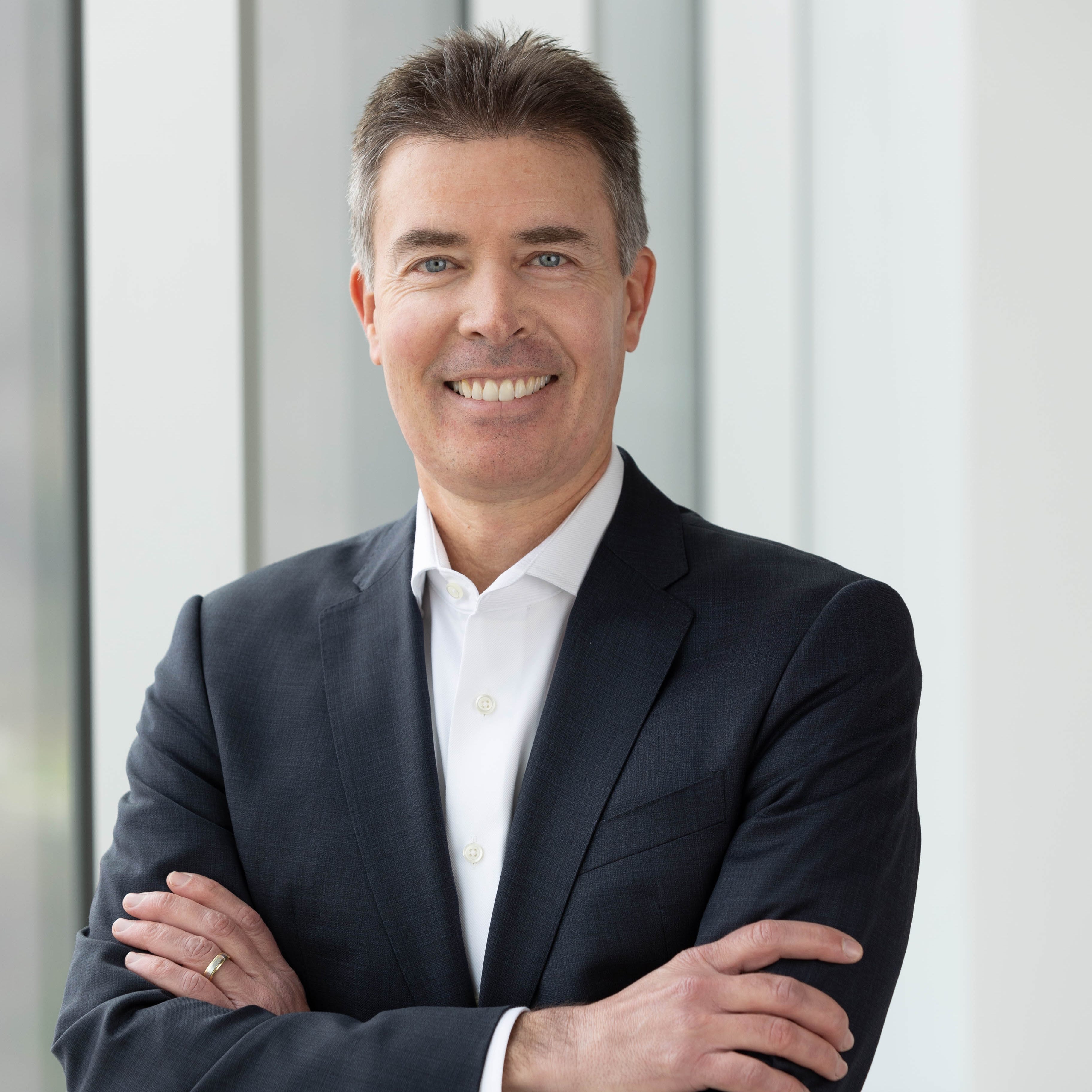 Keith Brittain, cohead of secondaries at Hamilton Lane in a suit