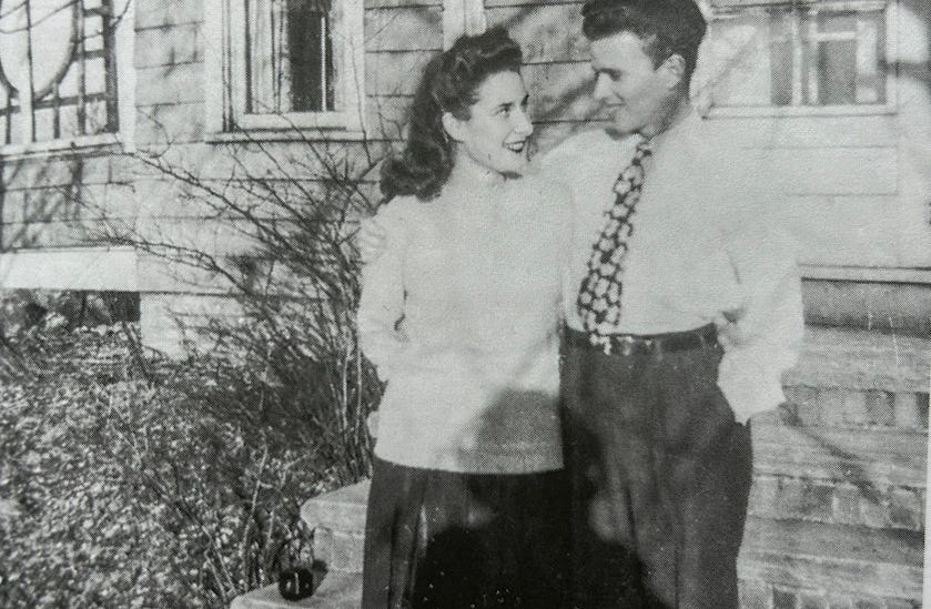 Jack Weber and his wife, Betty, at college in Ohio.