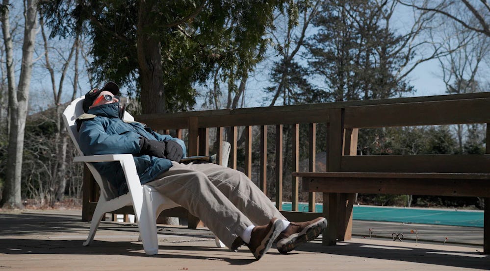 Jack Weber enjoys the sunshine.