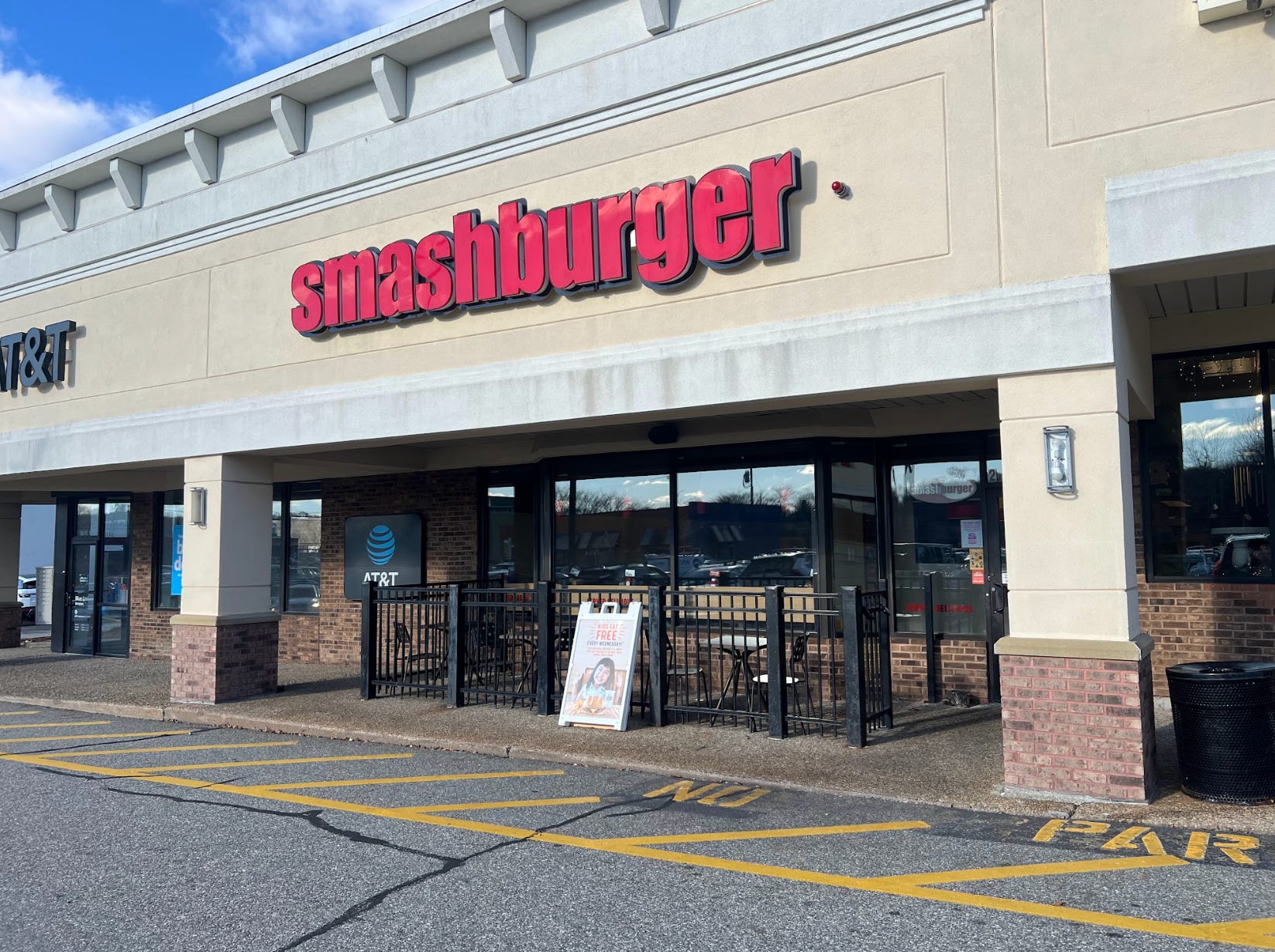 A Smashburger storefront in Rhode Island.