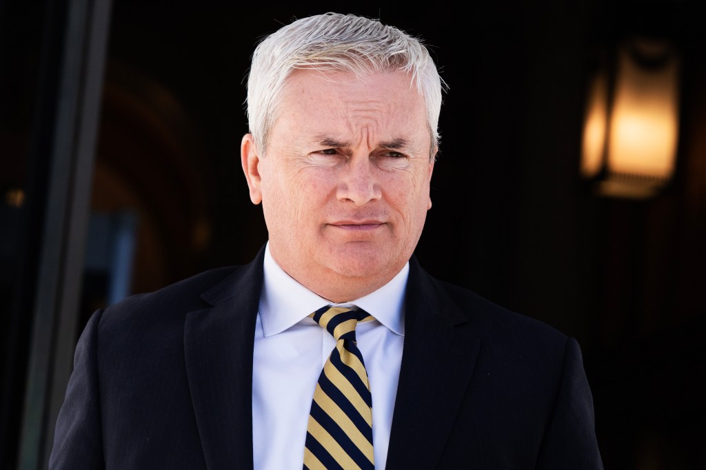 Rep. James Comer leaving the U.S. Capitol.