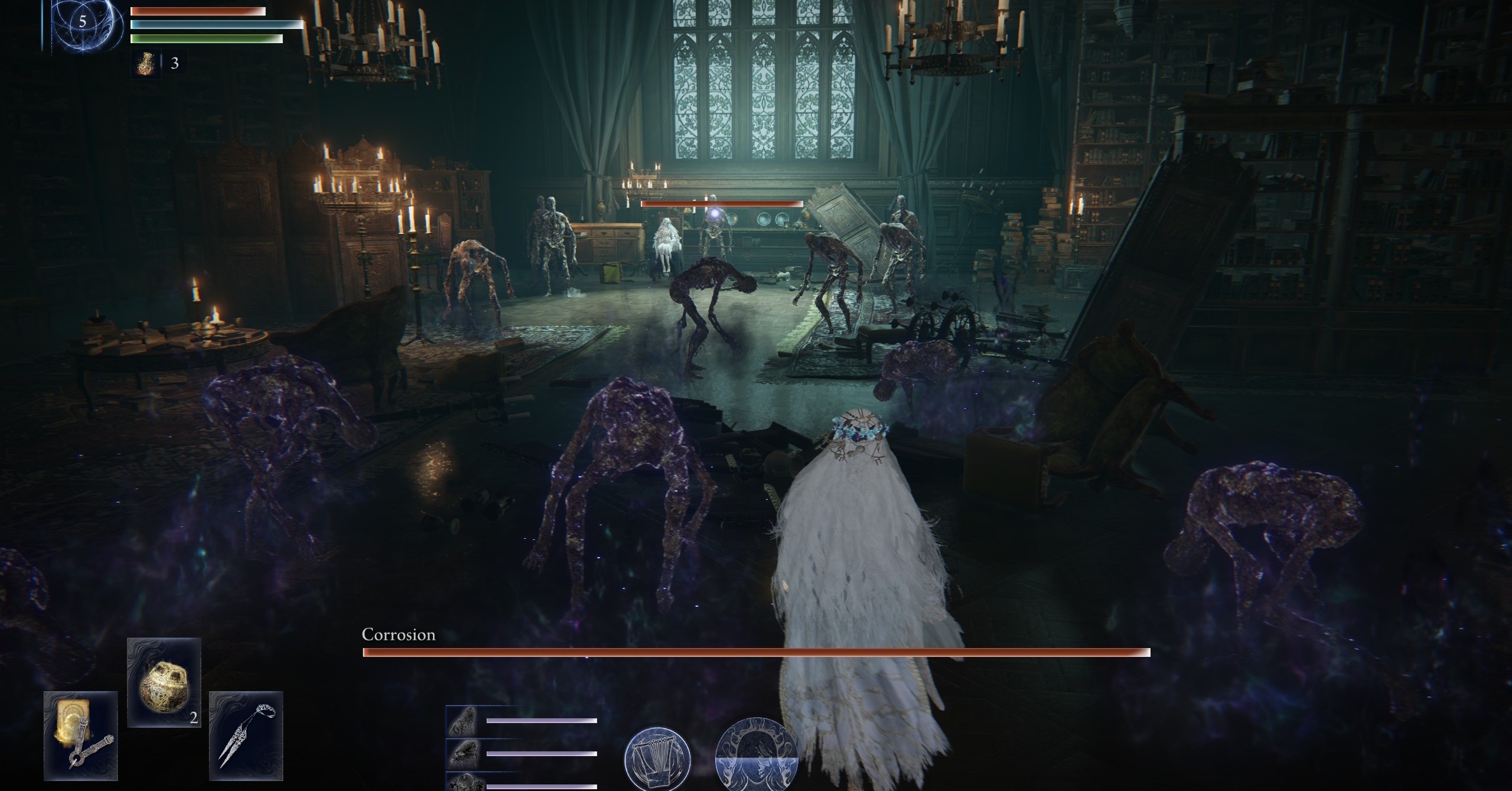 The Revenant facing a room of exploding Night’s Corrosion zombies in Elden Ring Nightreign