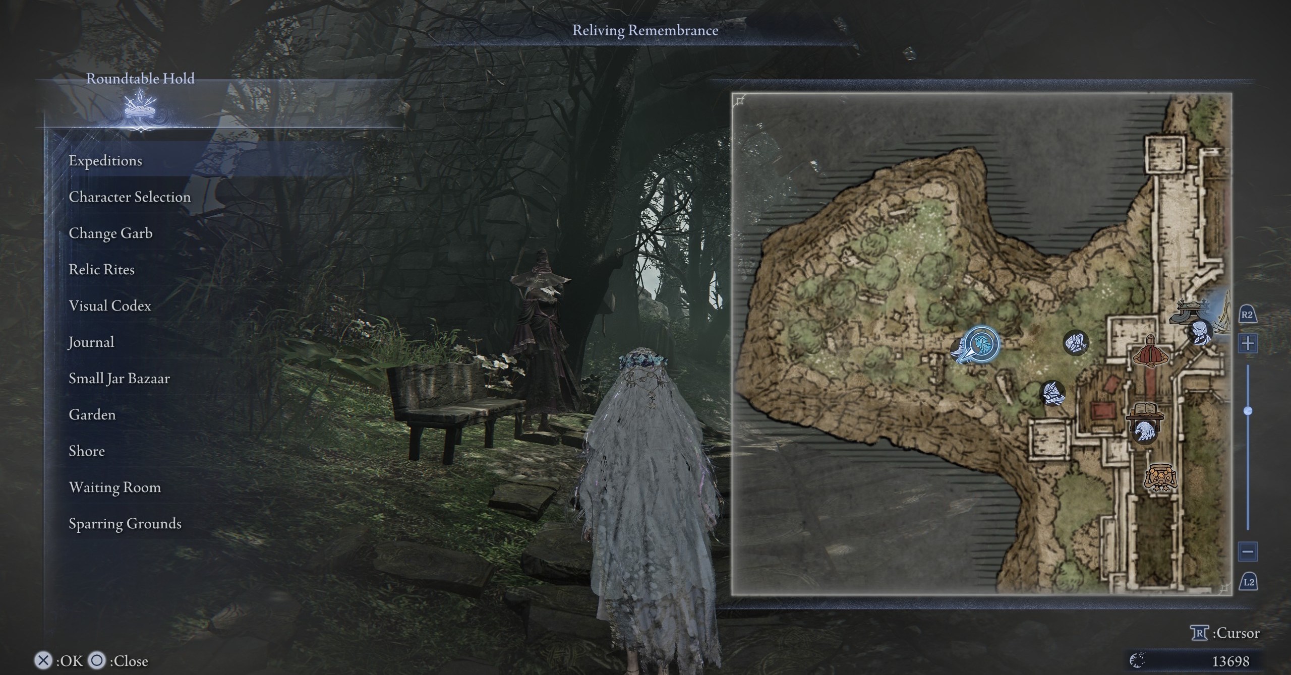 The Revenant approaching the Recluse in Elden Ring Nightreign