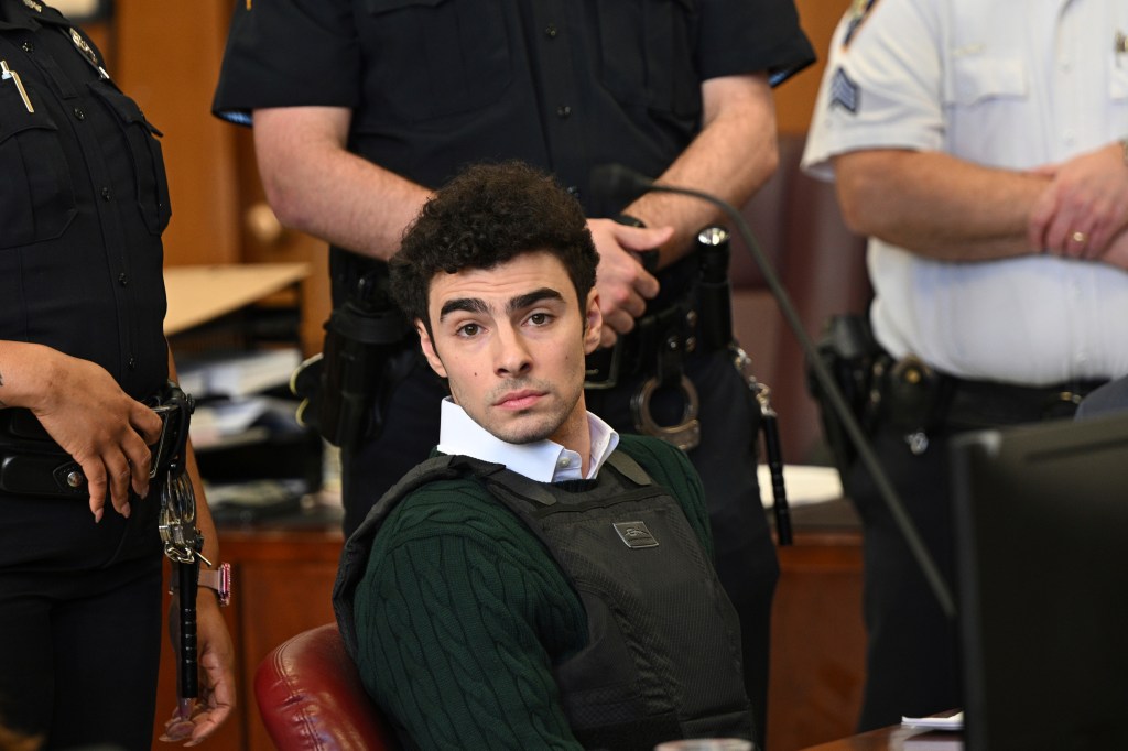 Luigi Mangione in court.
