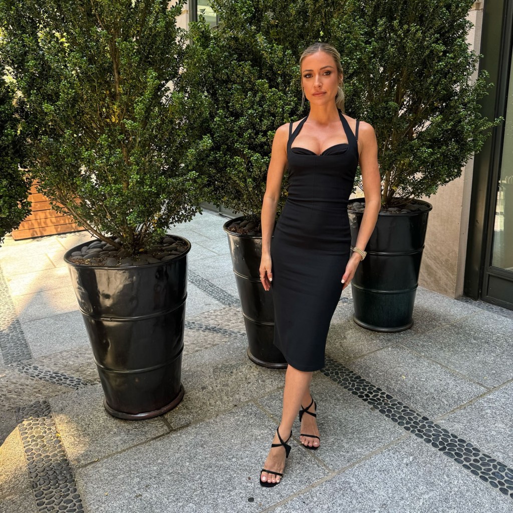 Kristin Cavallari proudly wears plunging black dress after having to redo her breast implants 
