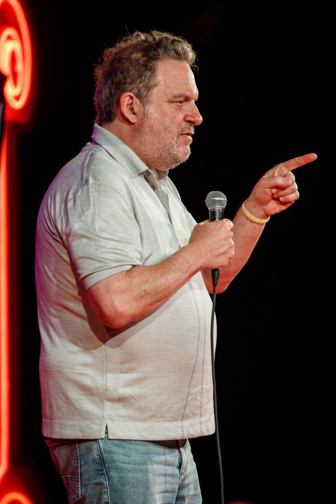 Jeff Garlin performs at Comedy Gives Back Hosts Benefit In Honor Of Brodyfest 2024 And The Late Brody Stevens at The Comedy Store on August 18, 2024 in West Hollywood, California.