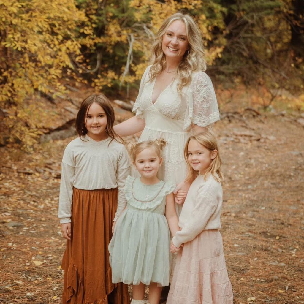 Photo of a mother and her three daughters.