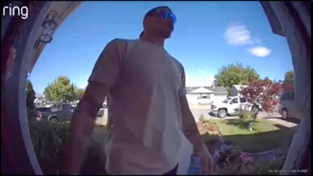 Ring camera footage of Travis Decker.
