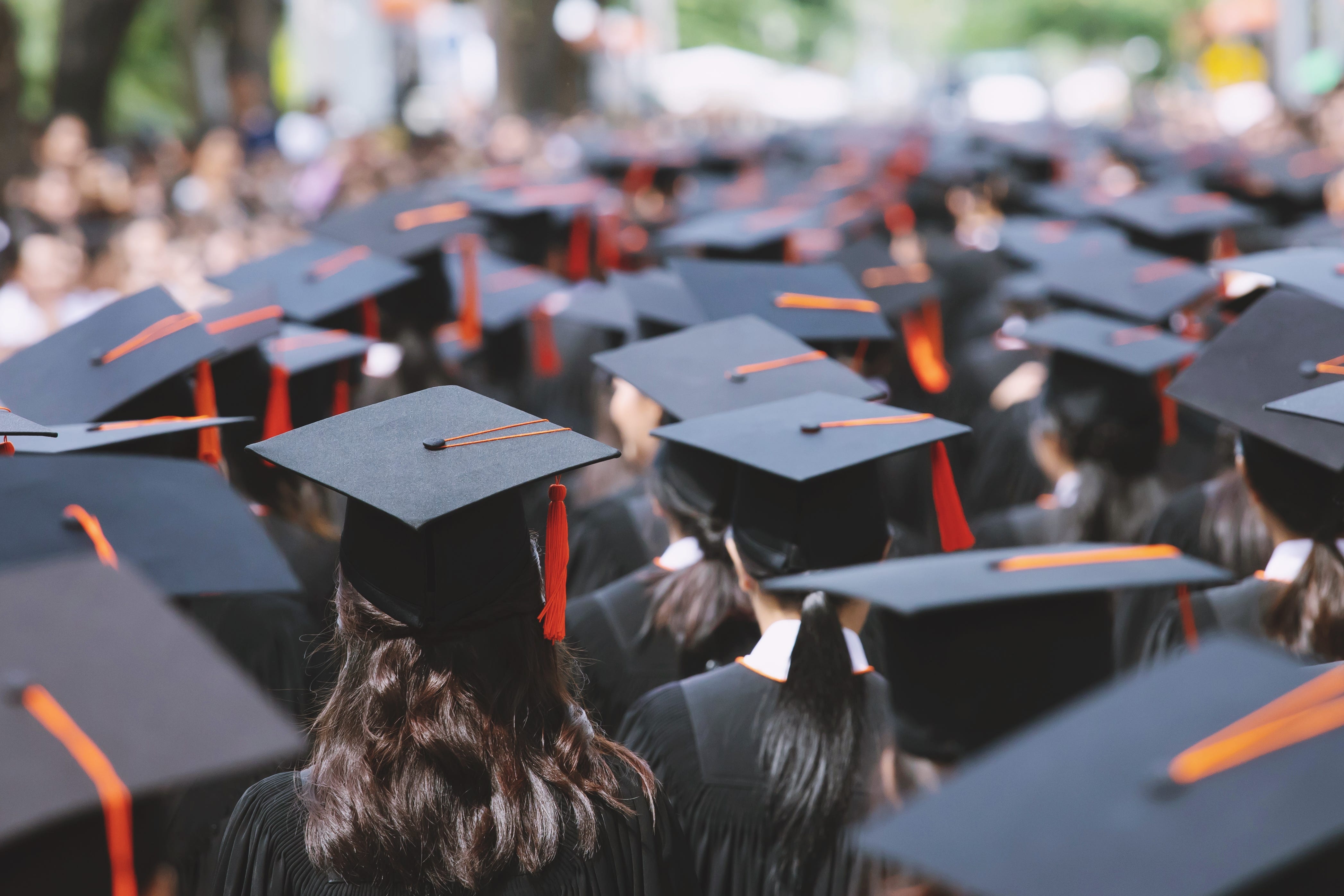 Students graduating.