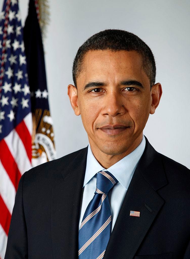 Barack Obama's official White House portrait.
