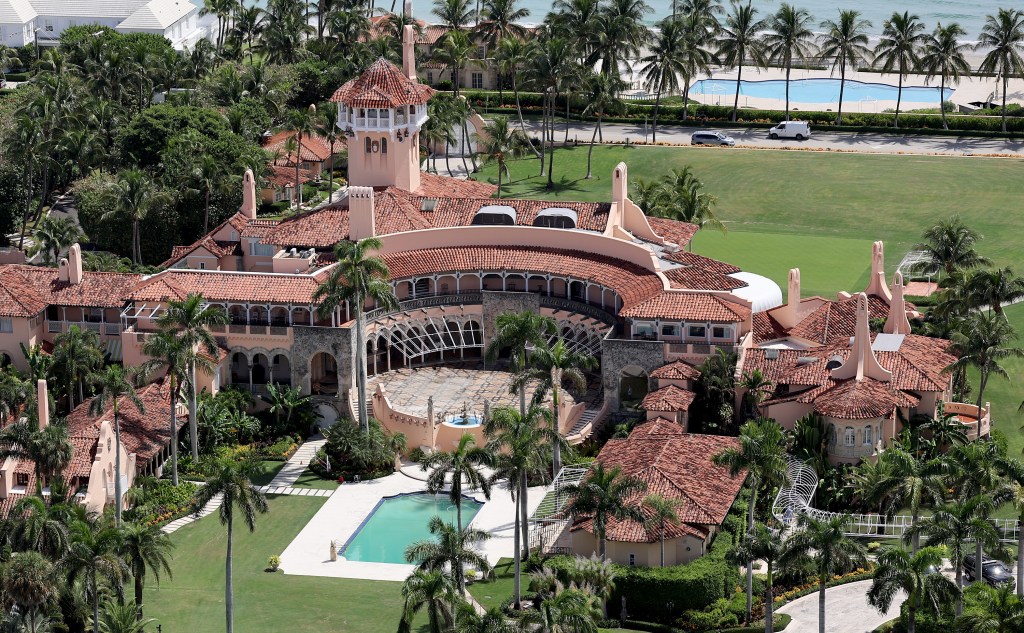 Aerial view of Mar-a-Lago estate.