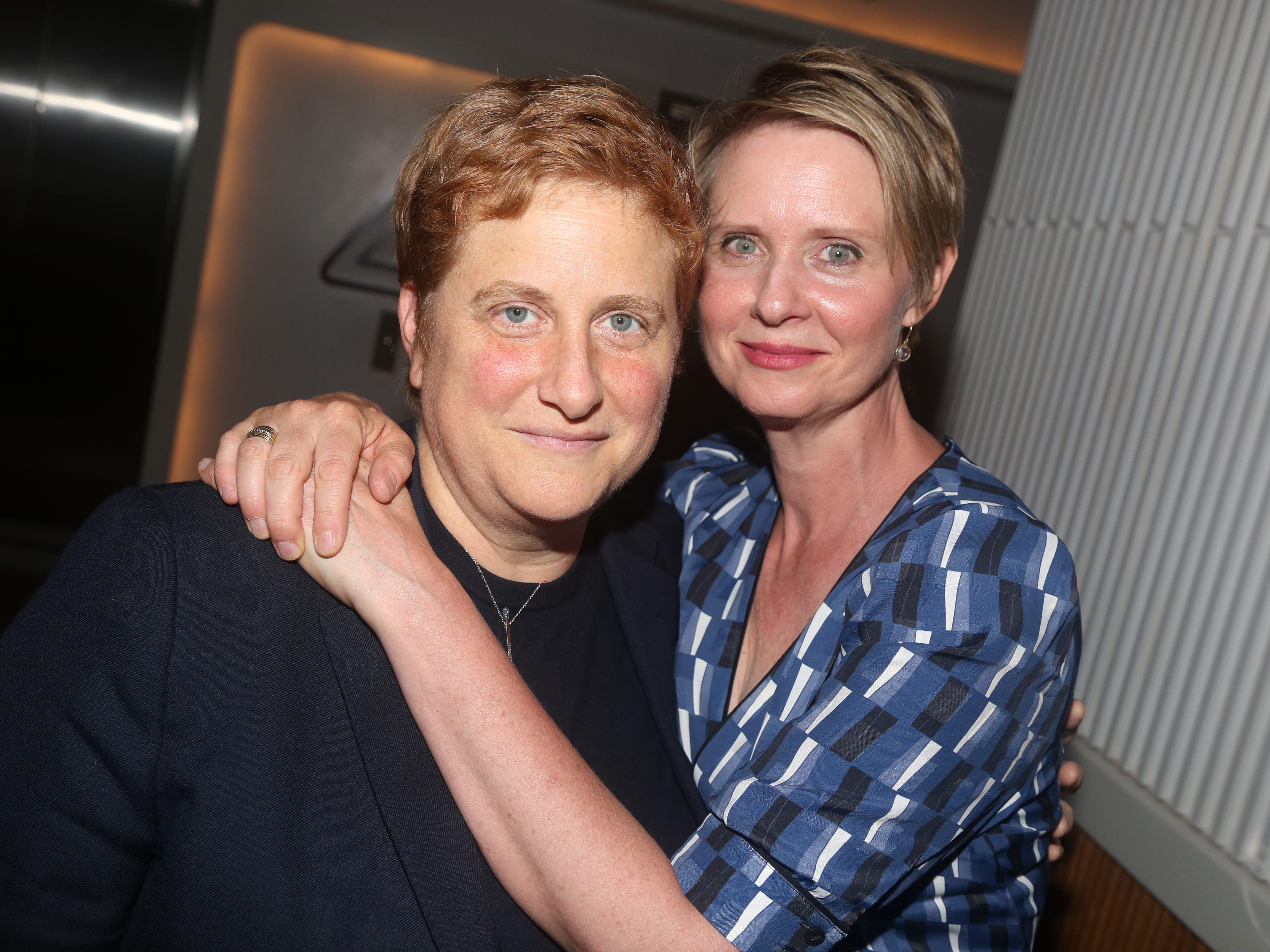 Cynthia Nixon and Christine Marinoni