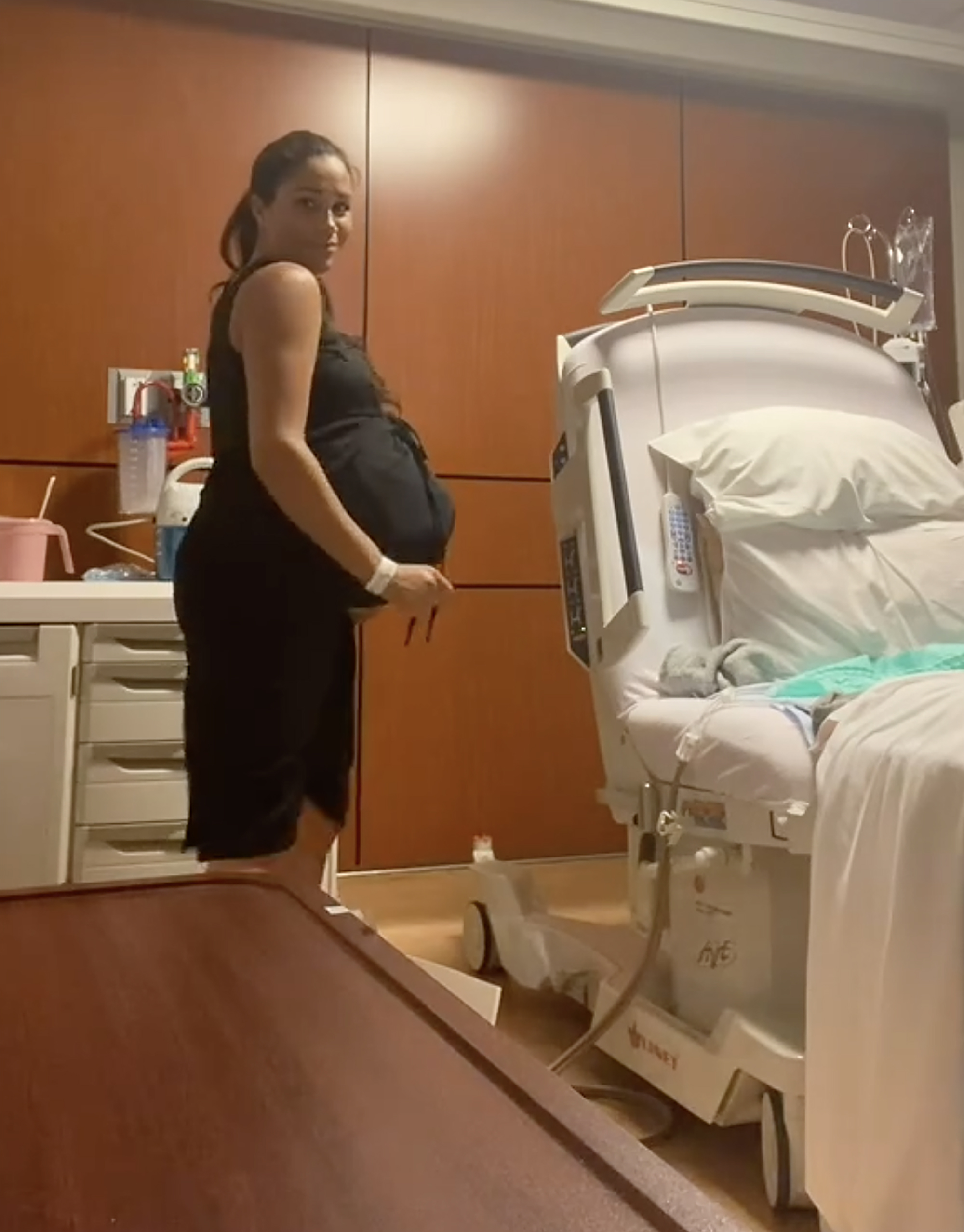 Meghan Markle and Prince Harry dancing in the delivery room