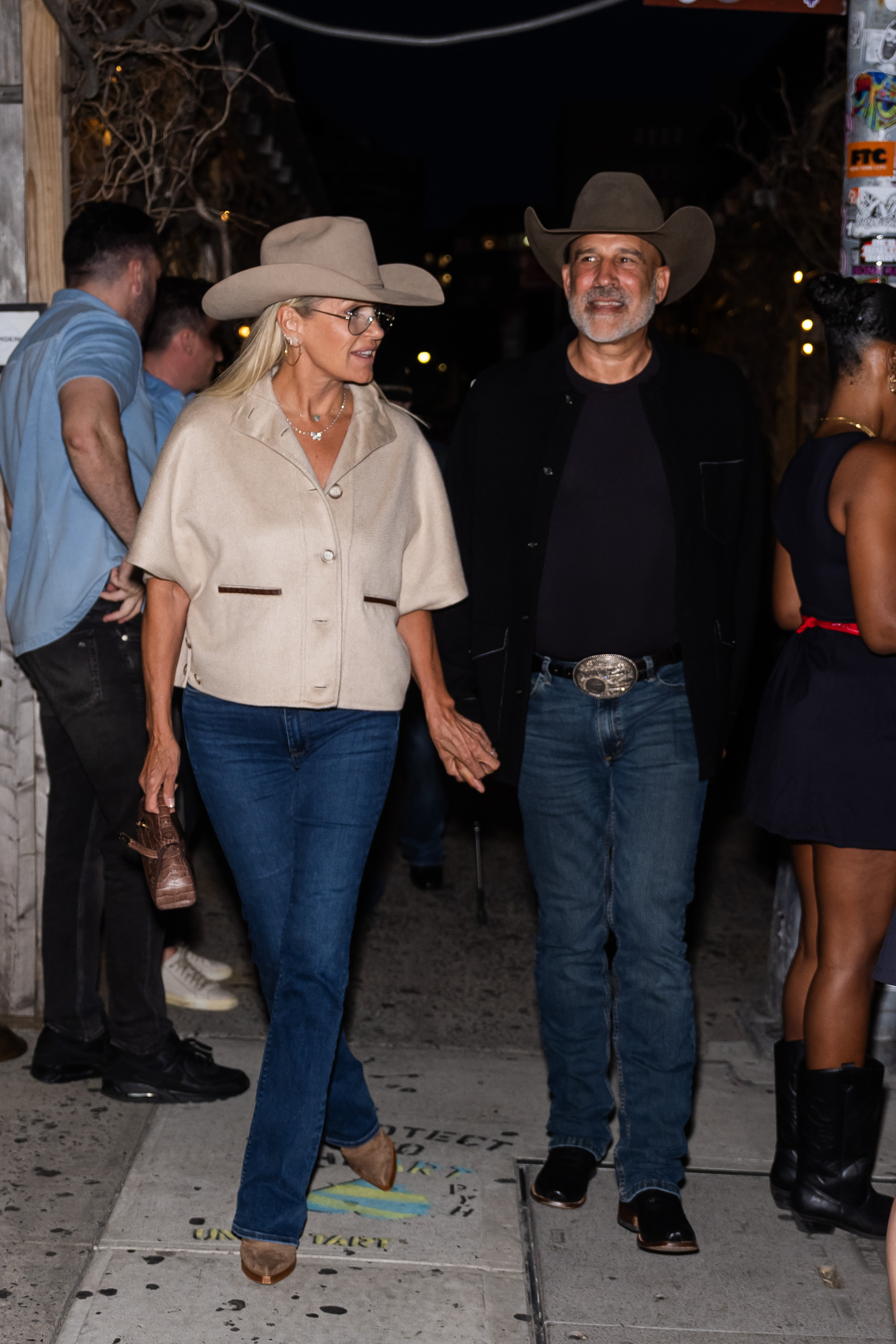 Yolanda Hadid in a cowboy hat with Joseph Jingoli. 