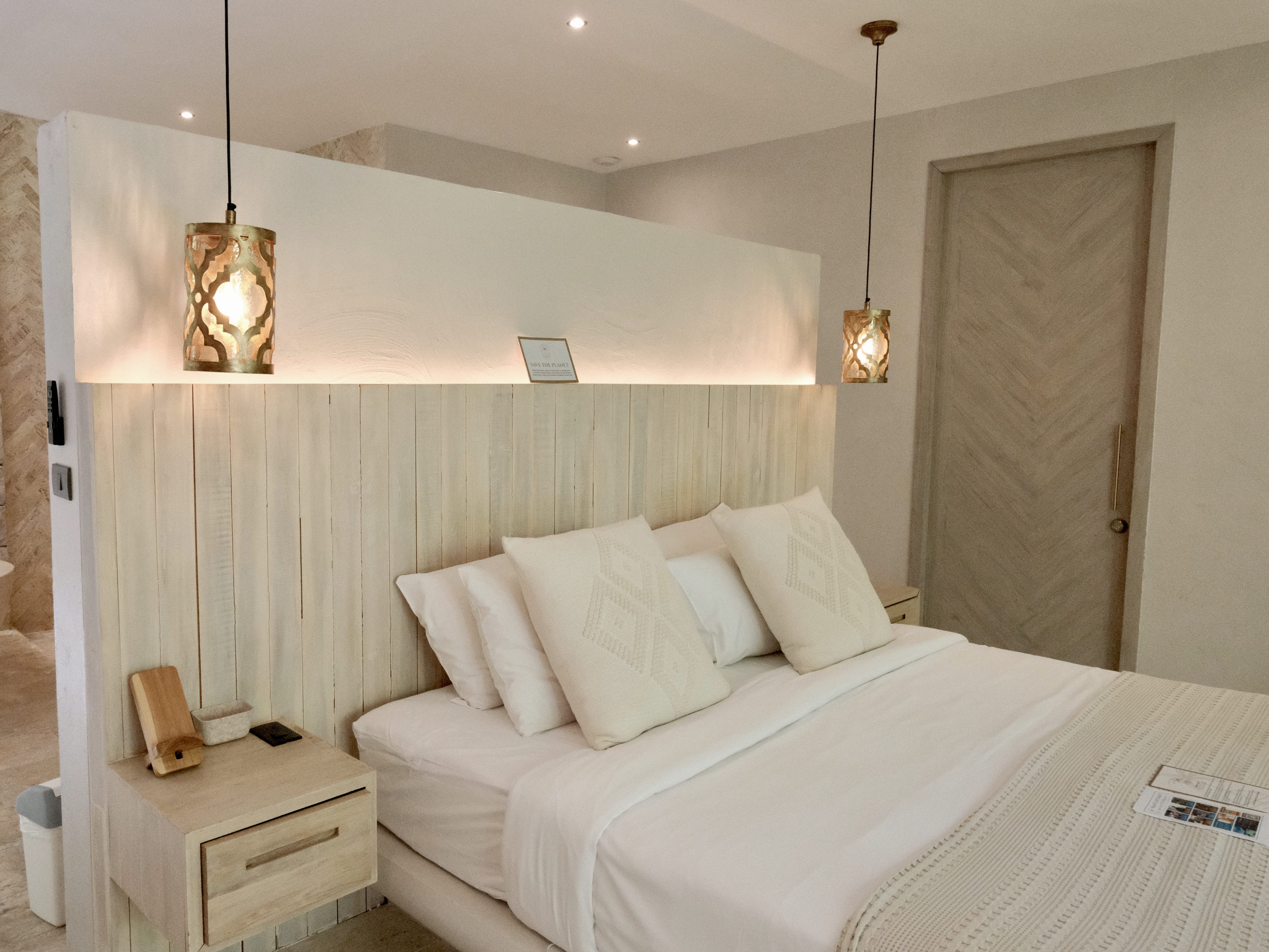 One of the rooms in the hotel.