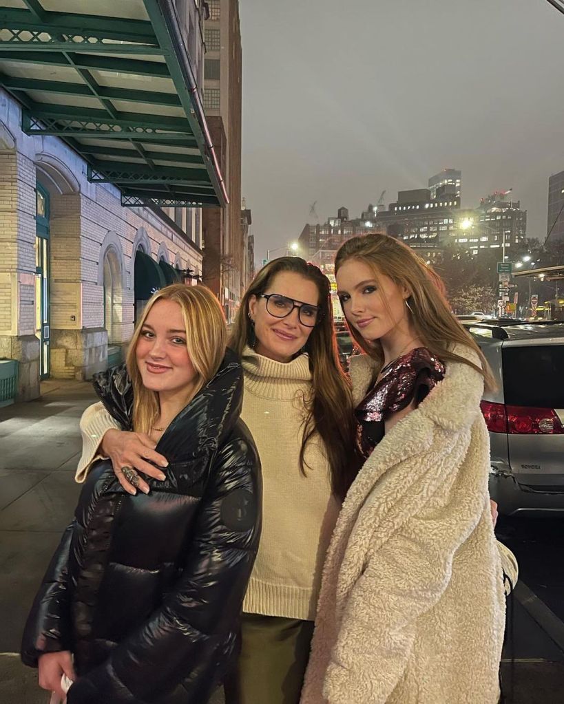 Brooke Shields with her daughters Rowan and Grier Henchy