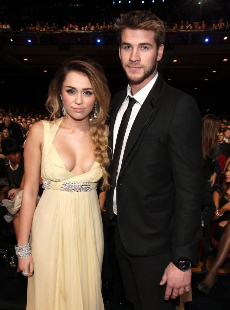 Miley Cyrus and Liam Hemsworth in December 2011