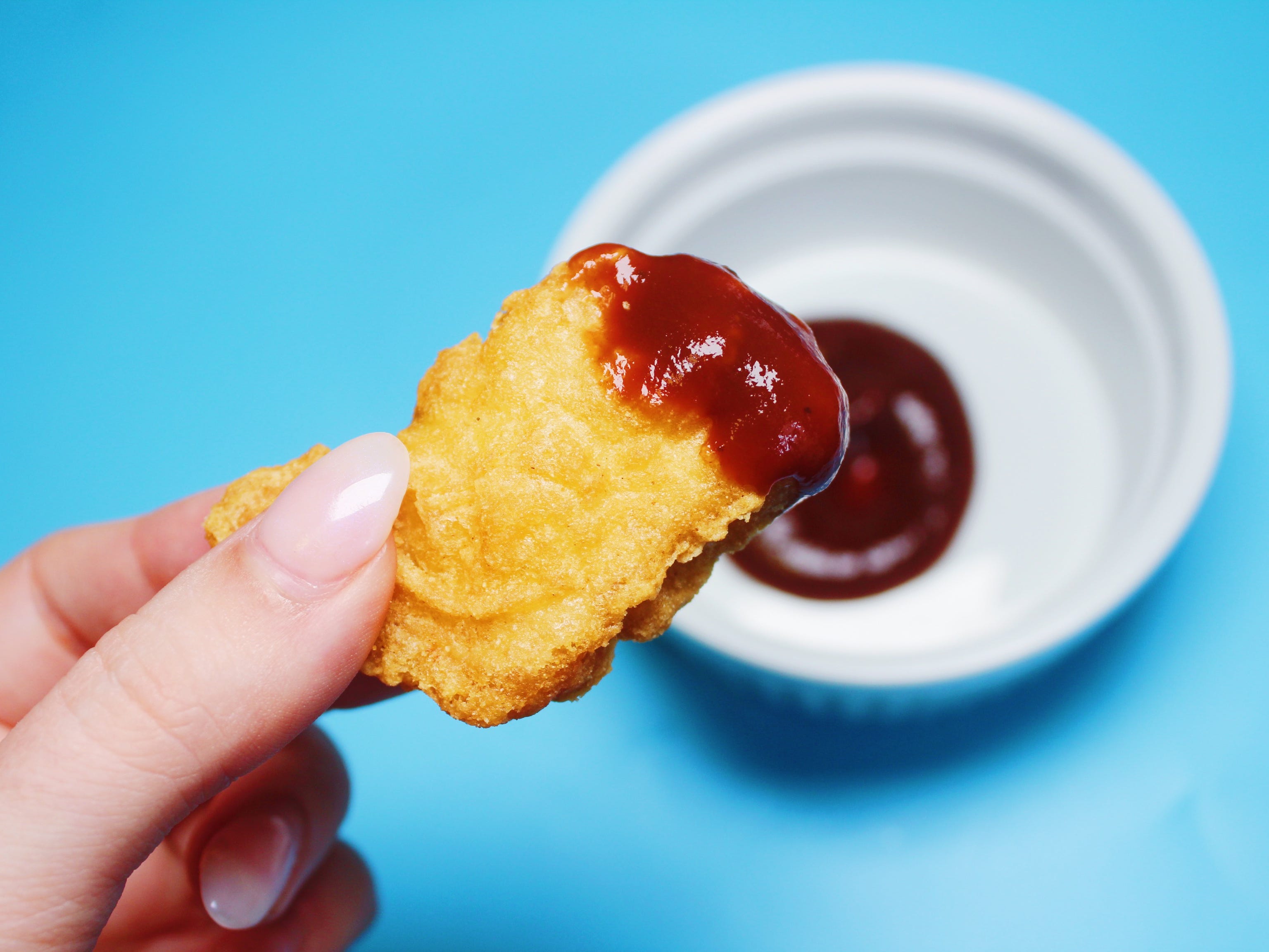 rays sugar free barbecue sauce and chicken nugget