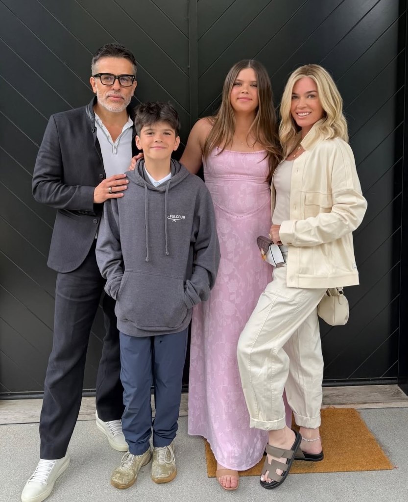 Teddi Mellencamp with estranged husband Edwin Arroyave and their daughter Slate and son Cruz.