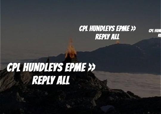 "The beacons are lit for Corporal Hundley," according to one meme.