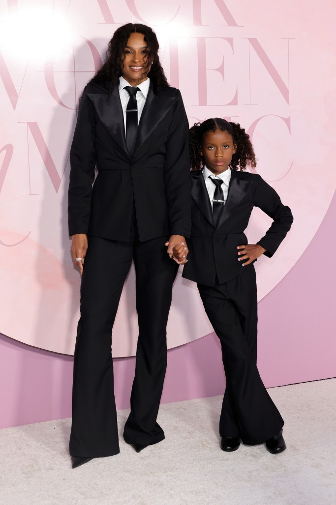 Ciara and daughter Sienna, 8, suit up to celebrate black women in music at a dinner in Los Angeles.