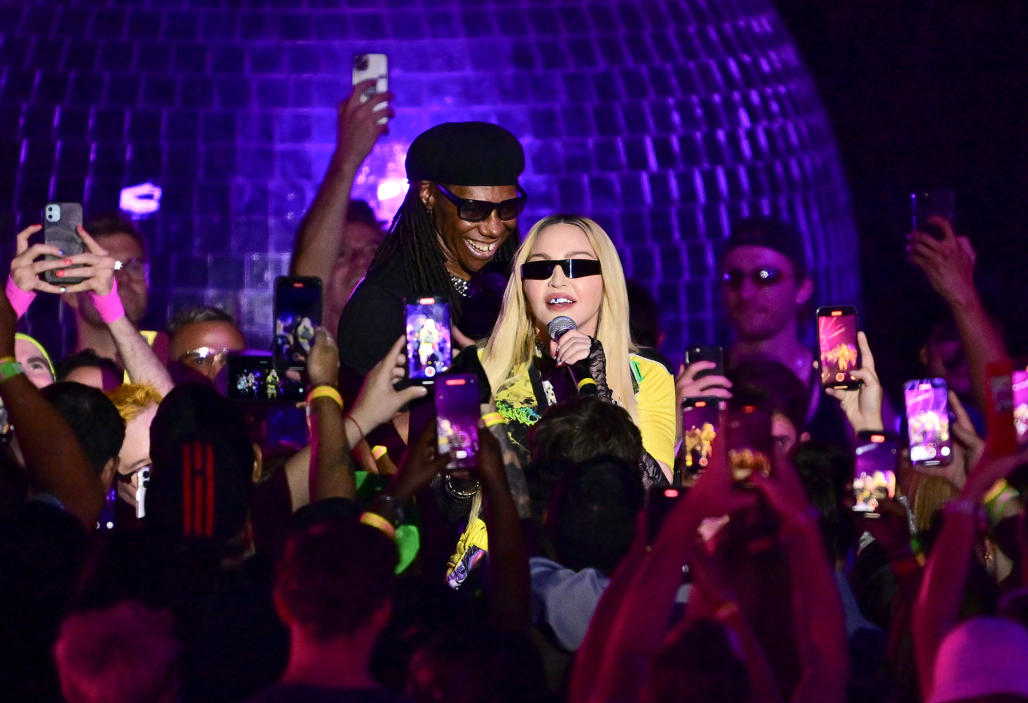 Nile Rodgers and Madonna.