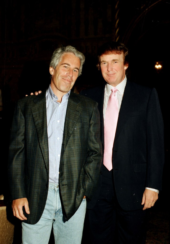 Jeffrey Epstein and Donald Trump at Mar-a-Lago.