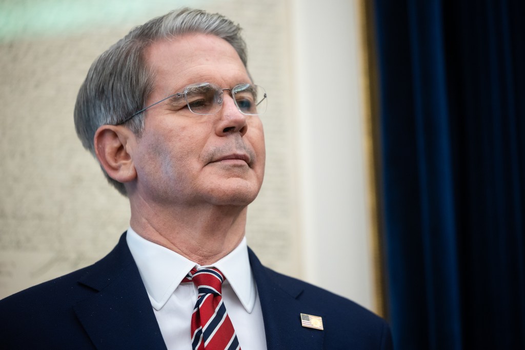Treasury Secretary Scott Bessent at a White House press conference.
