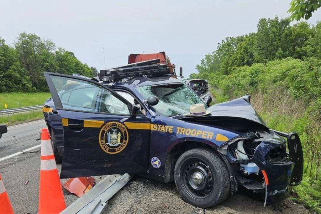 The disastrous incident occurred on the New York State Thruway while the trooper was conducting a traffic stop.