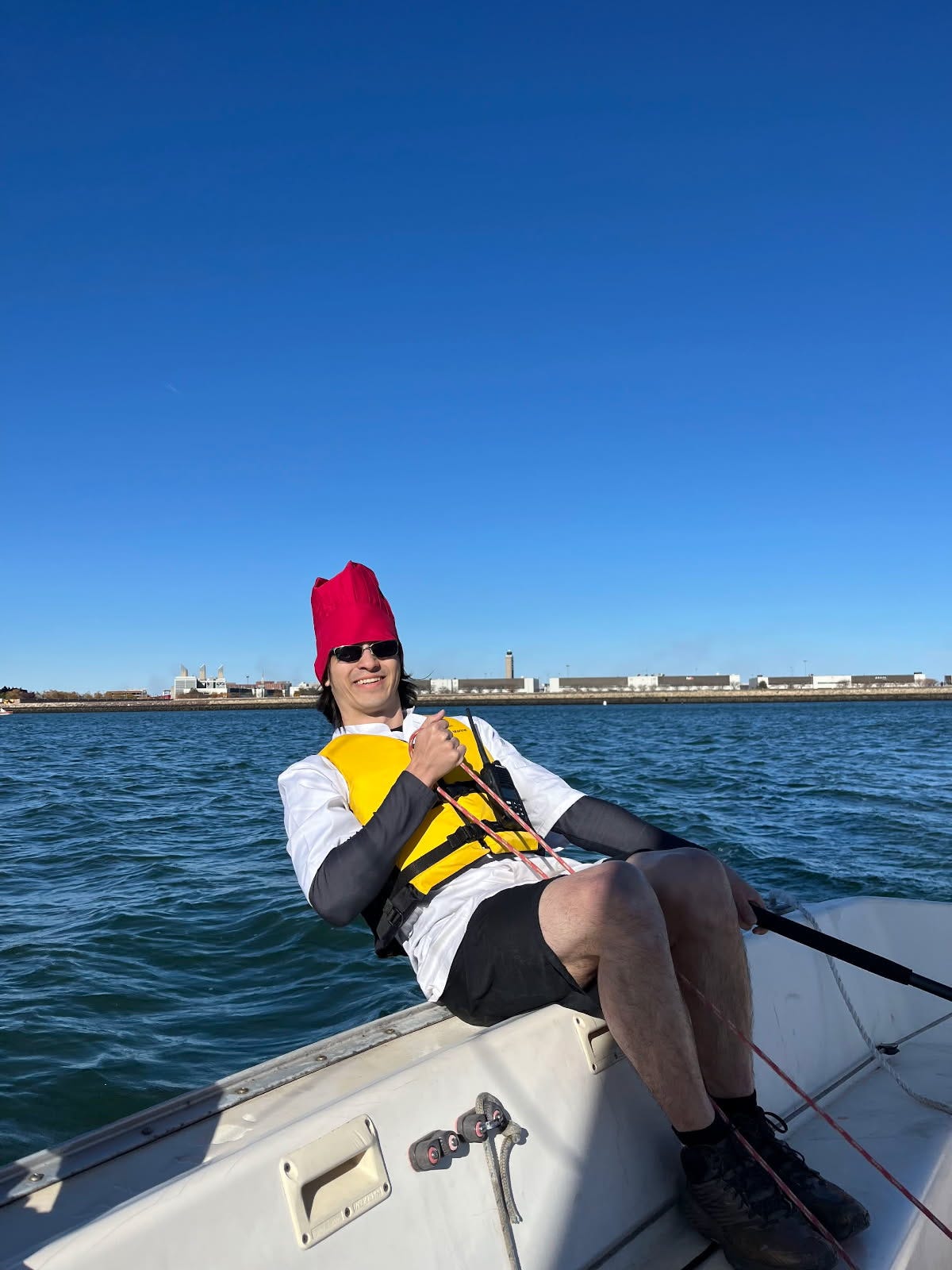 aiden lewis on a boat
