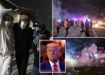 Trump rips ‘incompetent’ Newsom, LA Mayor Bass amid riots over immigration raids, says masks not allowed at protests