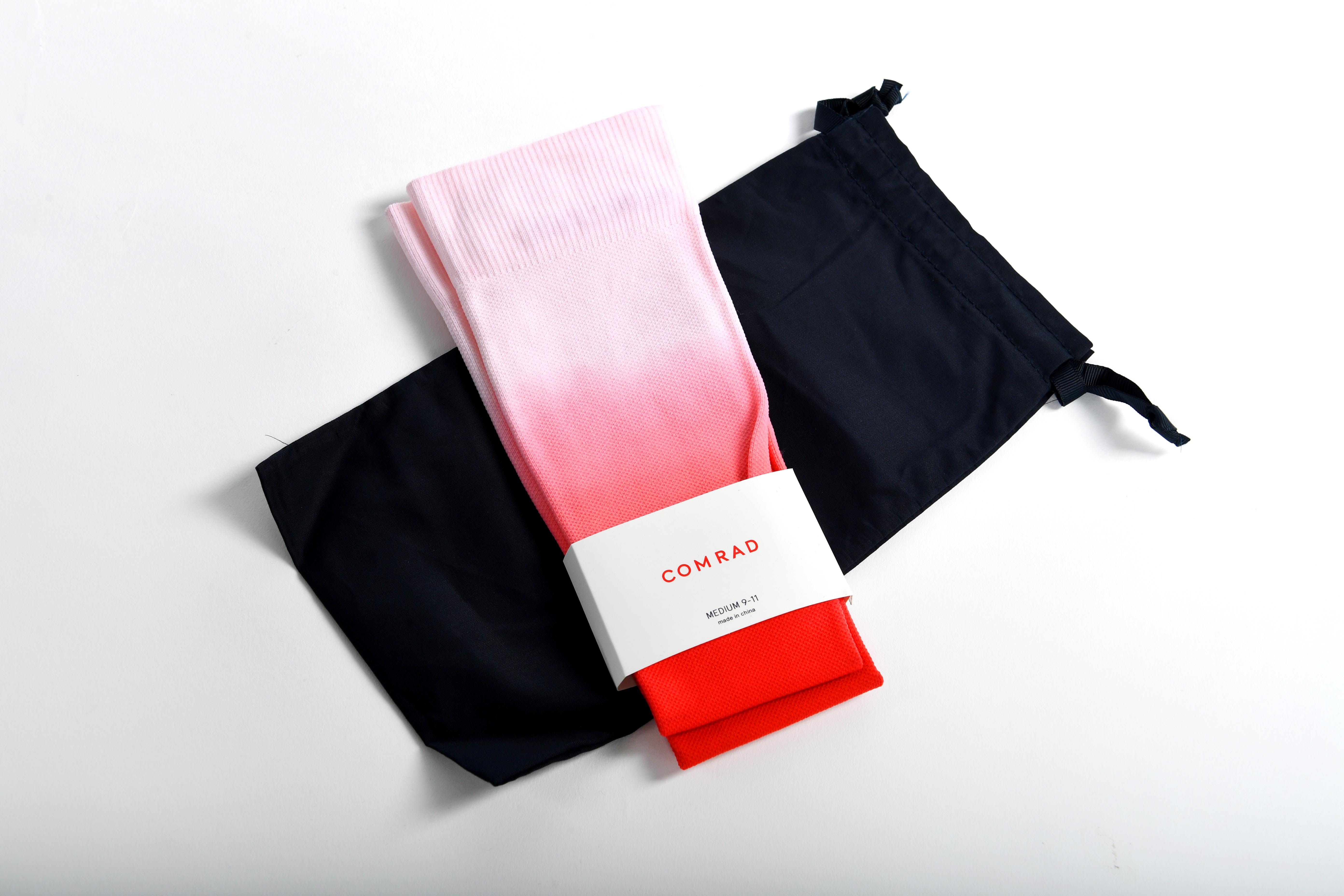 A pair of compression socks.