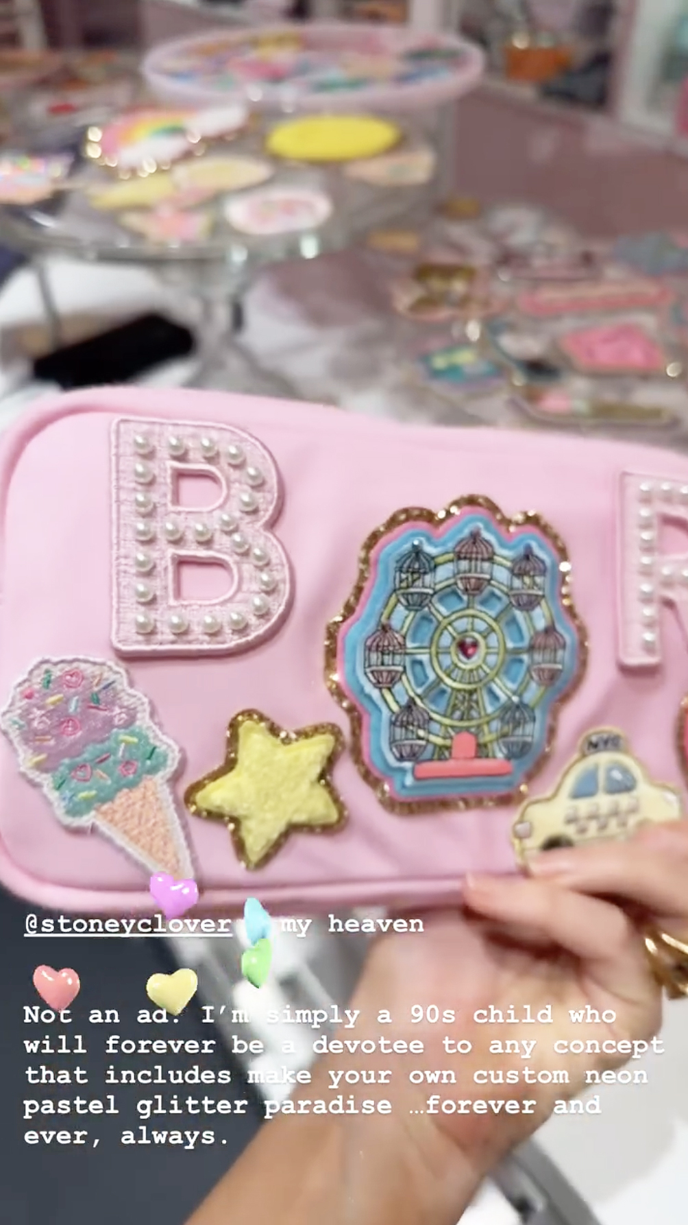 A pink bag Blake Lively is holding