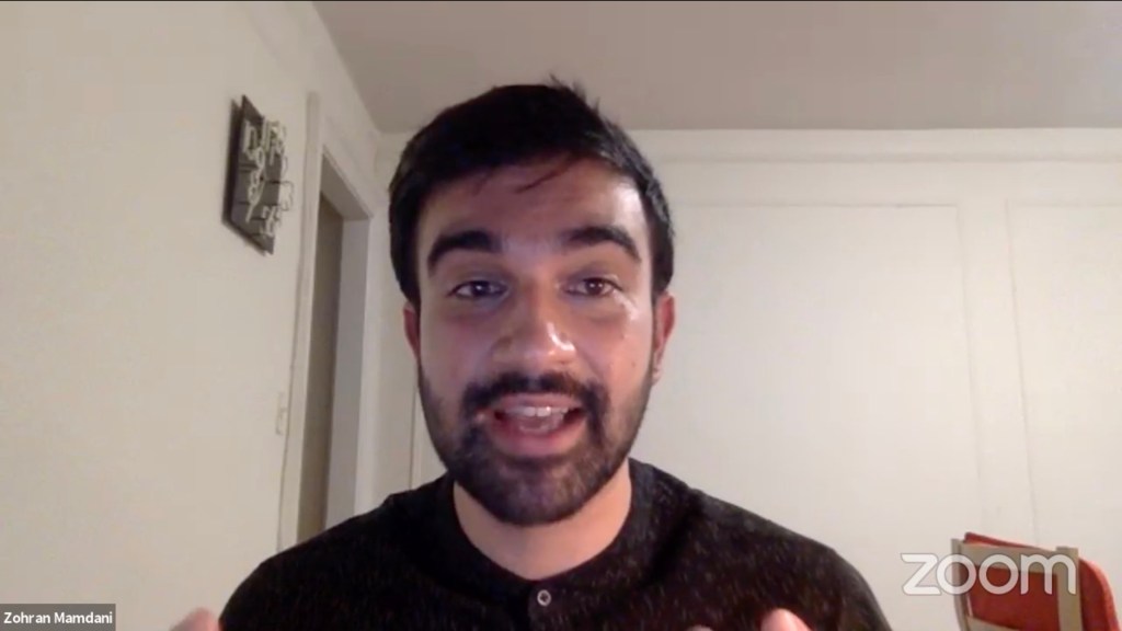 Zohran Mamdani in a video interview.