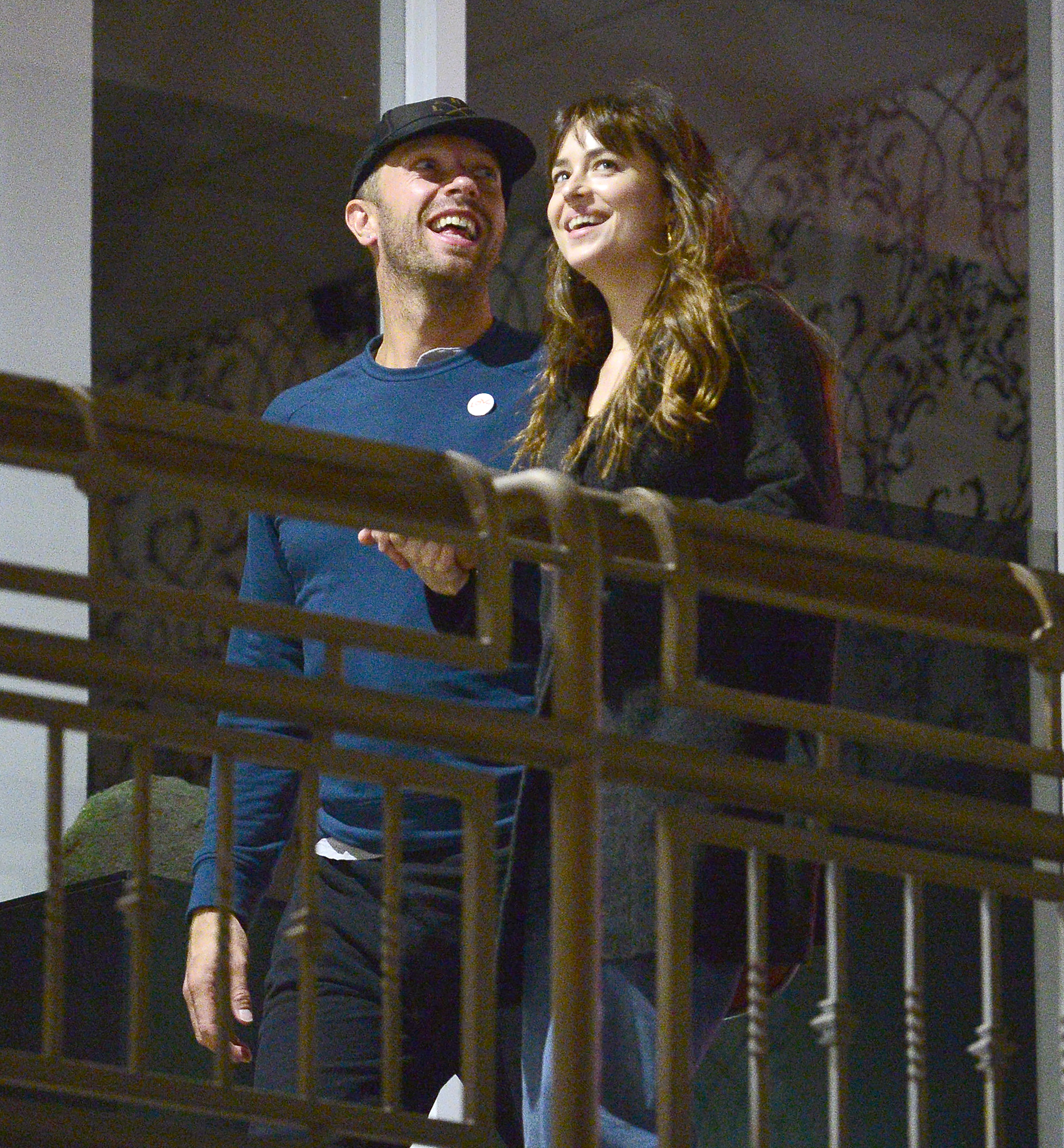 Chris Martin and Dakota Johnson in 2018