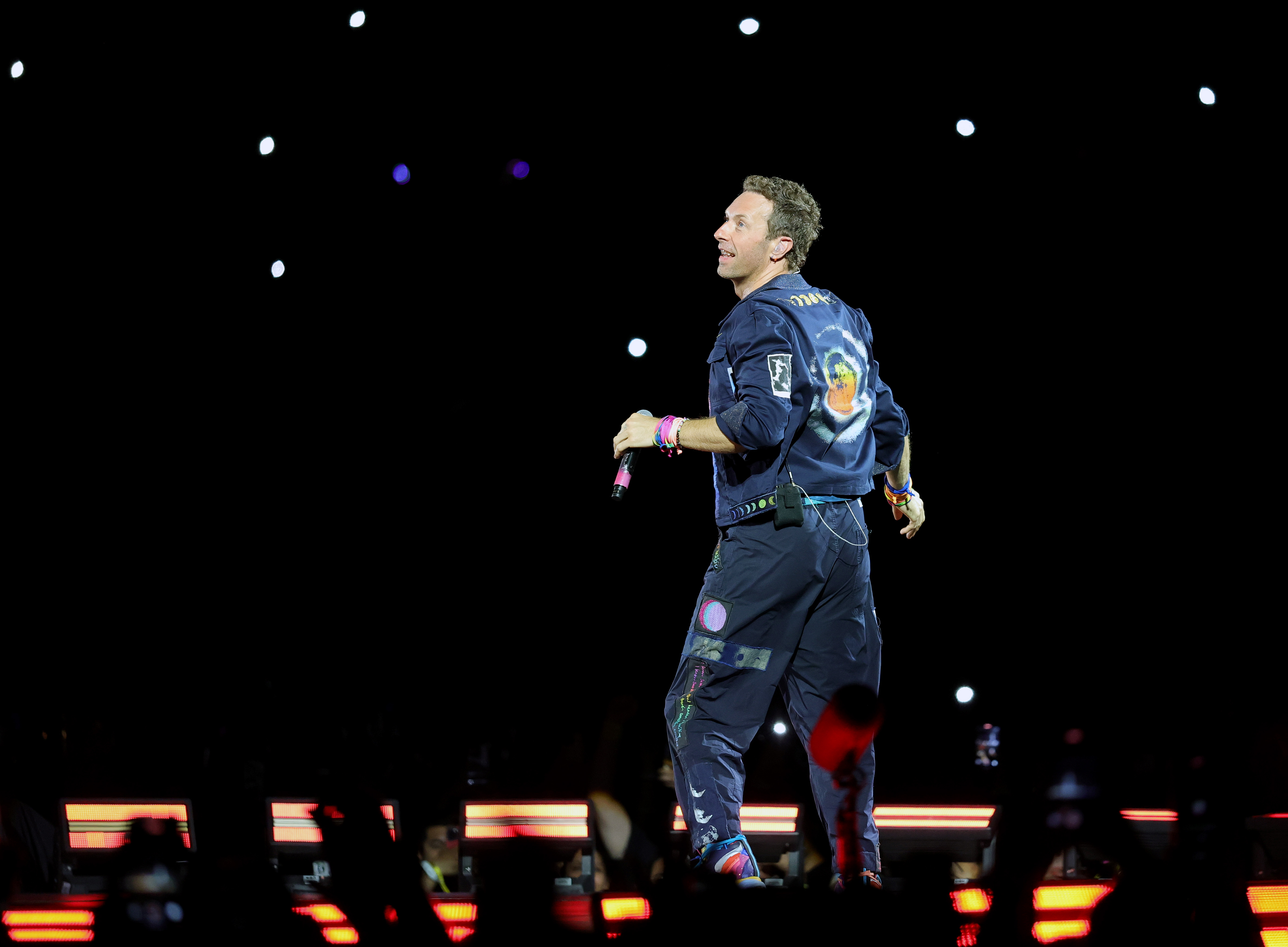 Chris Martin performing in Las Vegas in 2025